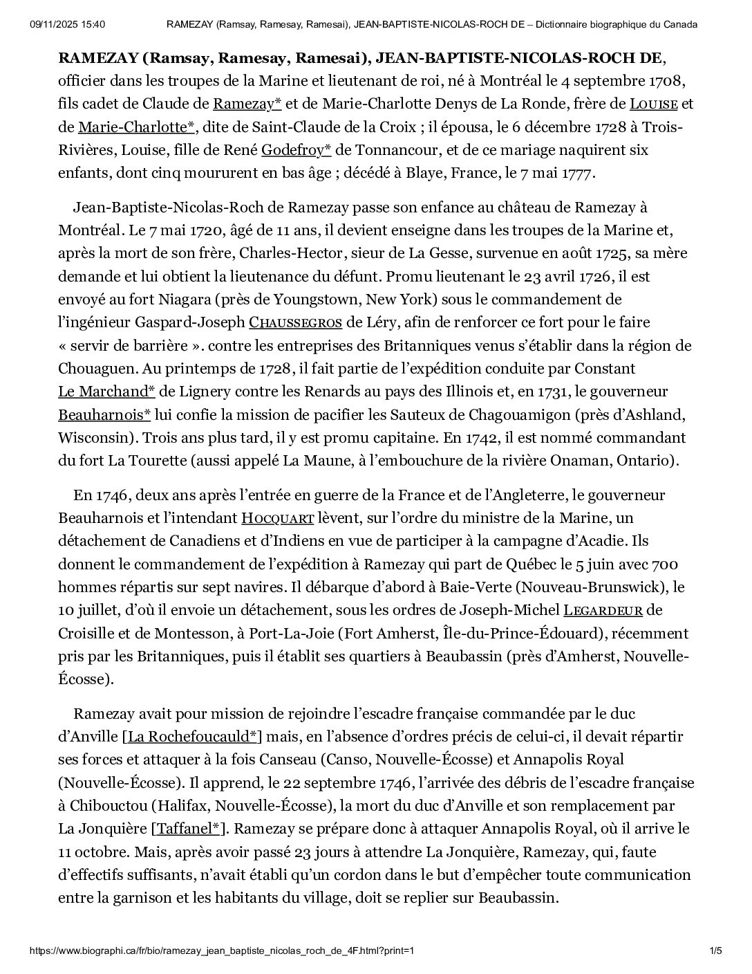 Jean Ramsay RAMEZAY (Ramsay, Ramesay, Ramesai), JEAN-BAPTISTE-NICOLAS-ROCH DE ...